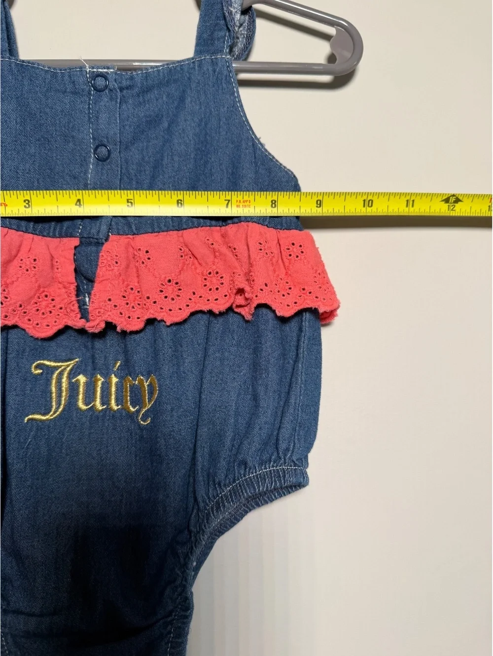 Y2K Denim Juicy Couture Baby Girl Outfit Size 3-6 Months